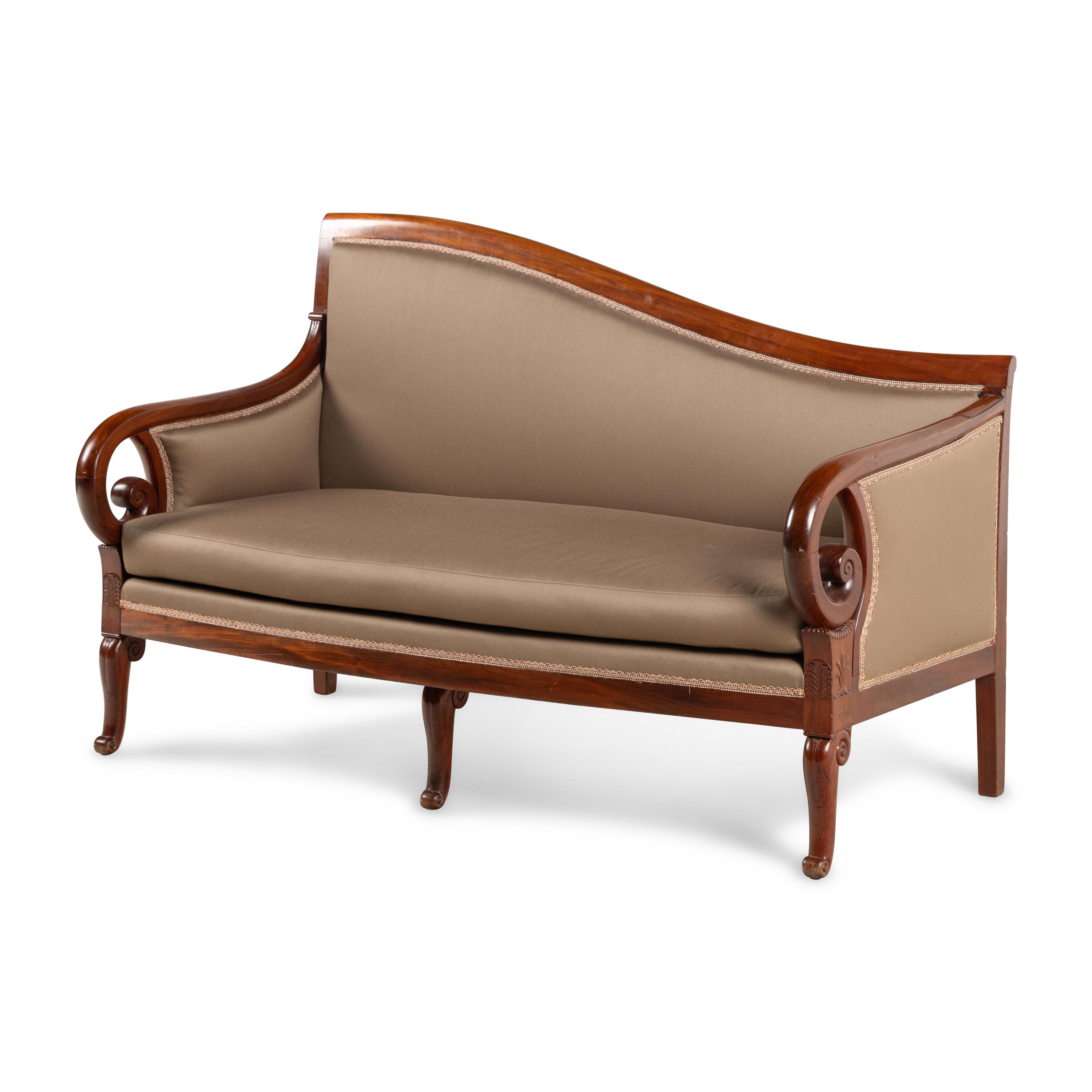A North European Mahogany Settee