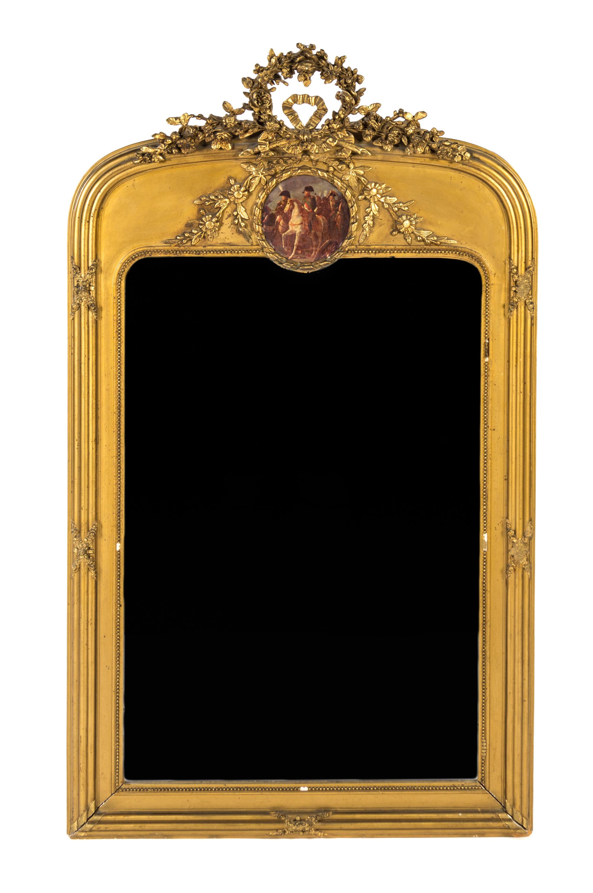 An Empire Style Giltwood Pier Mirror Height 53 x width 30 inches. — 19TH/20TH CENTURY