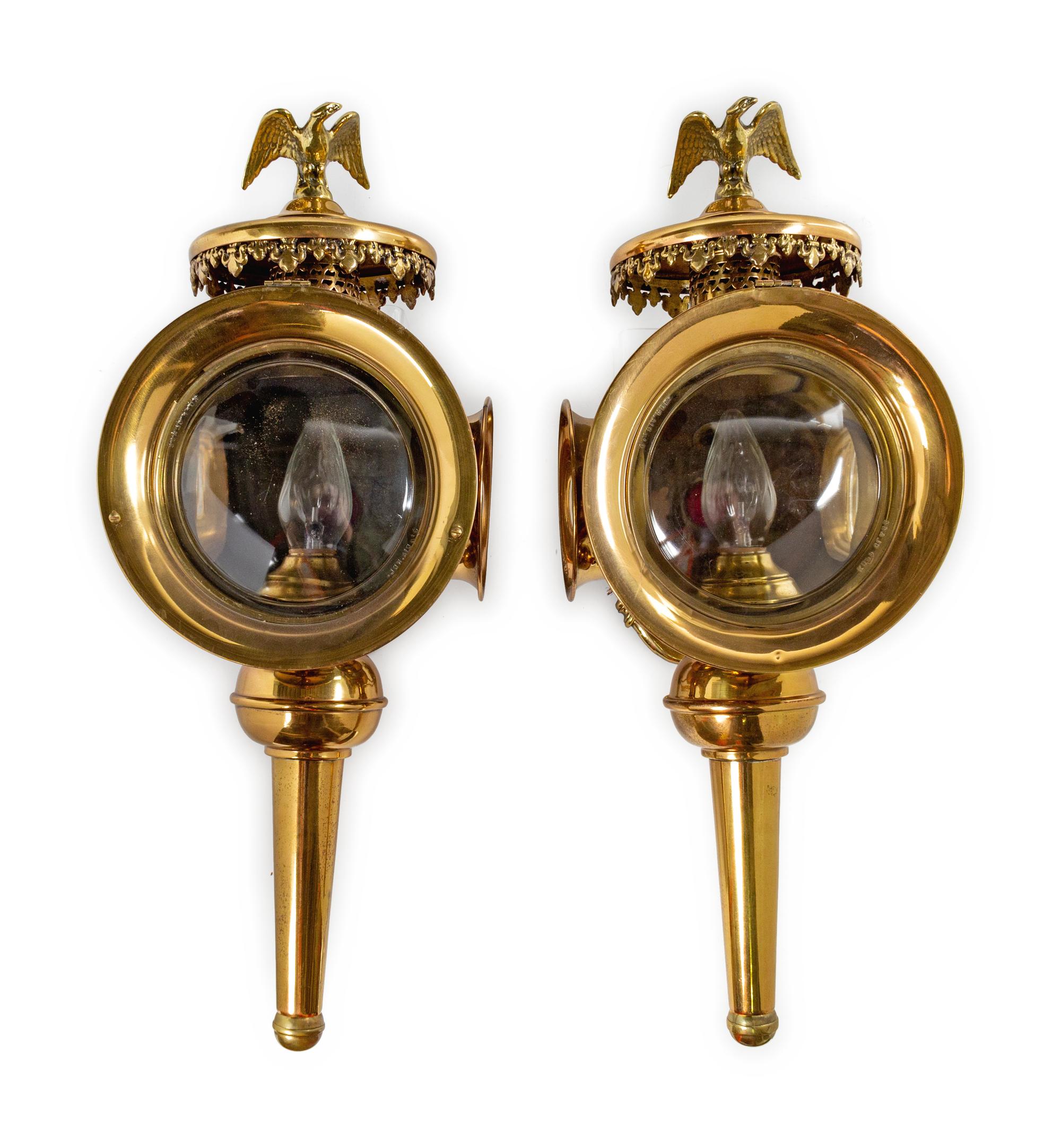 A Pair of Brass Railroad Lanterns