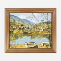 Walter Elmer Schofield (American, 1867–1944) By the Lake (Most Likely Tujunga, California)