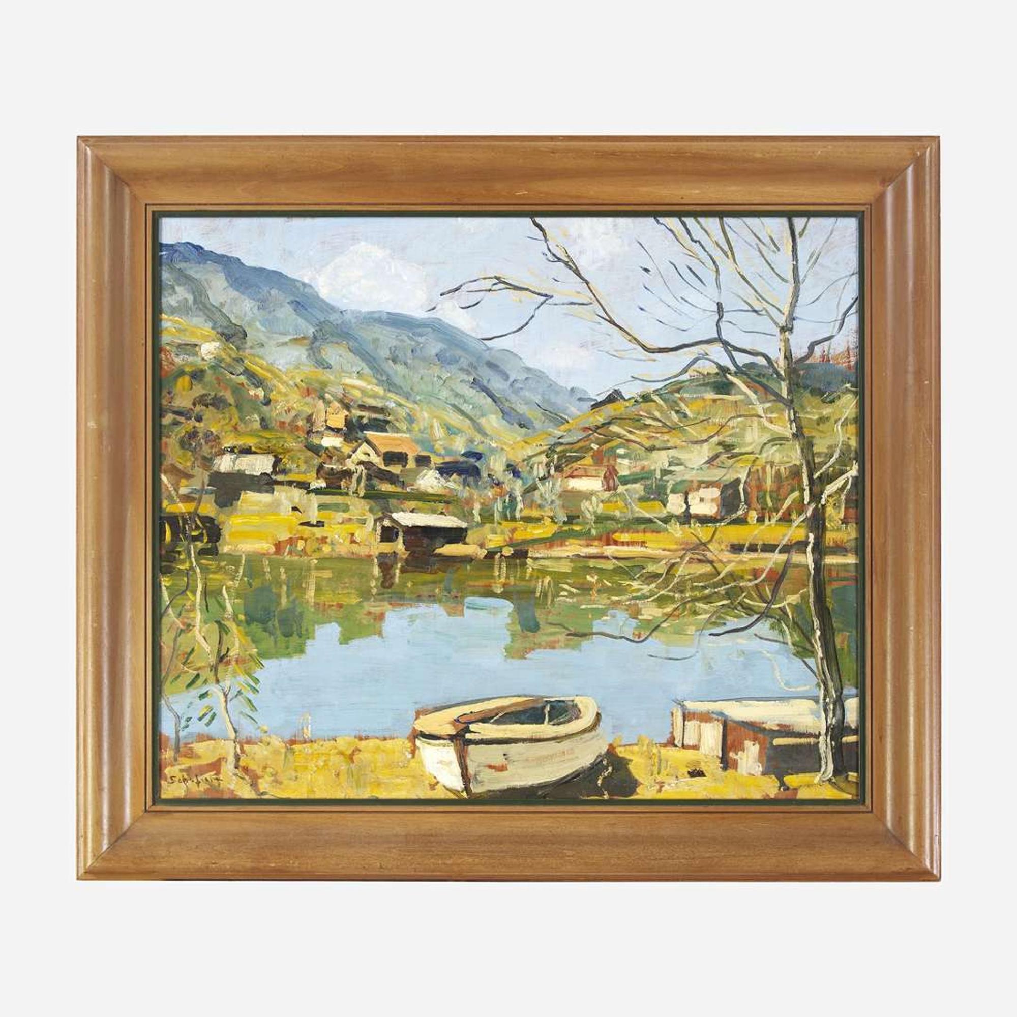 Walter Elmer Schofield (American, 1867–1944) By the Lake (Most Likely Tujunga, California)