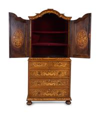 A Dutch Baroque Style Marquetry Cabinet — 19TH CENTURY
