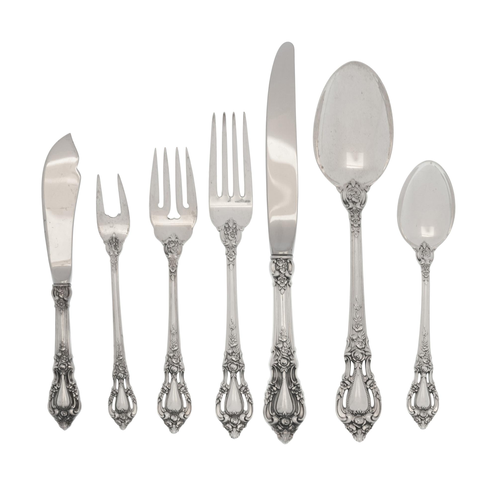 An American Silver Flatware Service