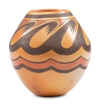 Award Winning Pottery Jar, with Migration Pattern