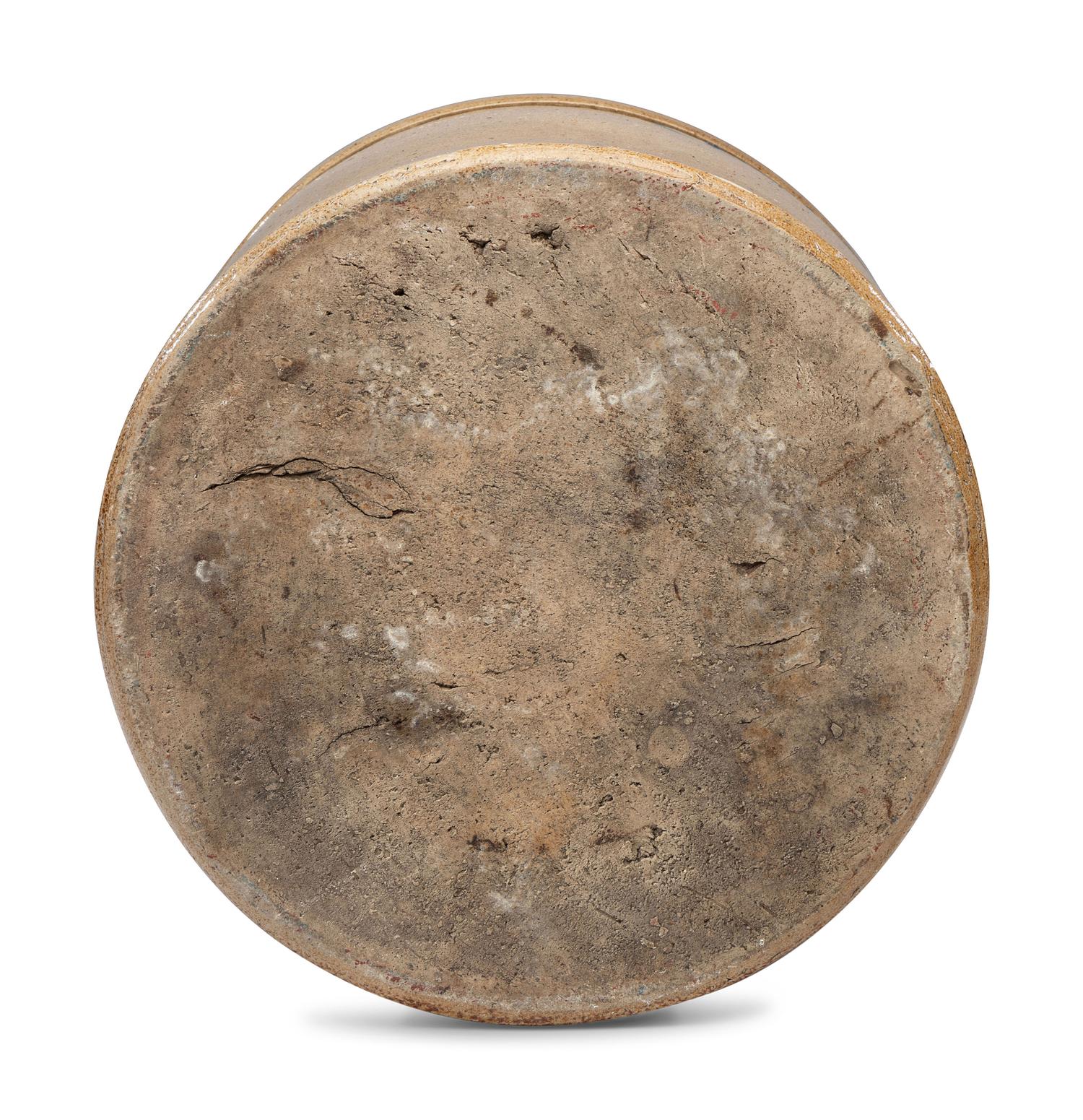 A Script Decorated Stoneware Crock