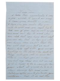 [CIVIL WAR] -- [SLAVERY & ABOLITION]. War-date letter from an African American mother to her son referencing slavery and the fight for freedom.
