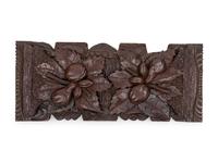 A Black Forest Carved Oak Book Slide