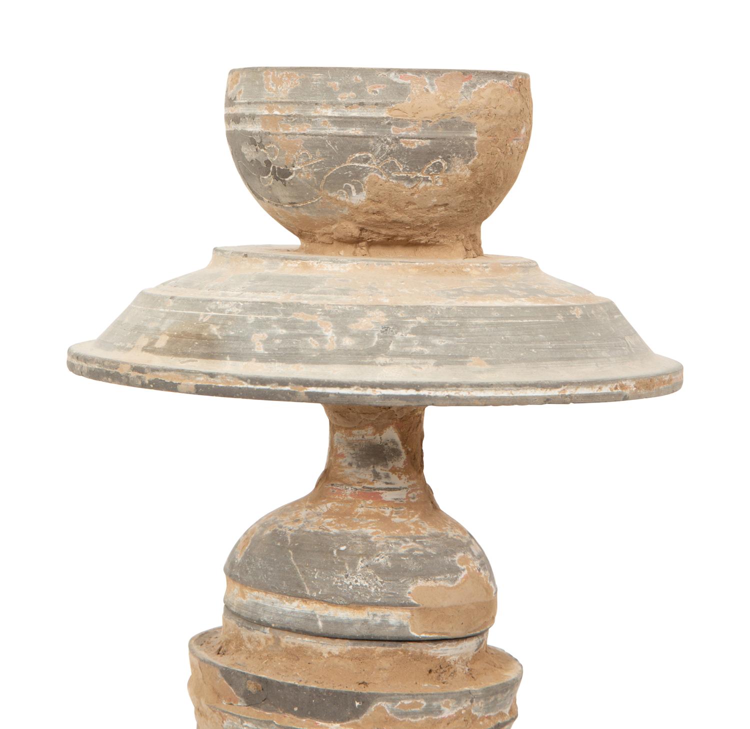A Chinese Pottery Figural Lantern