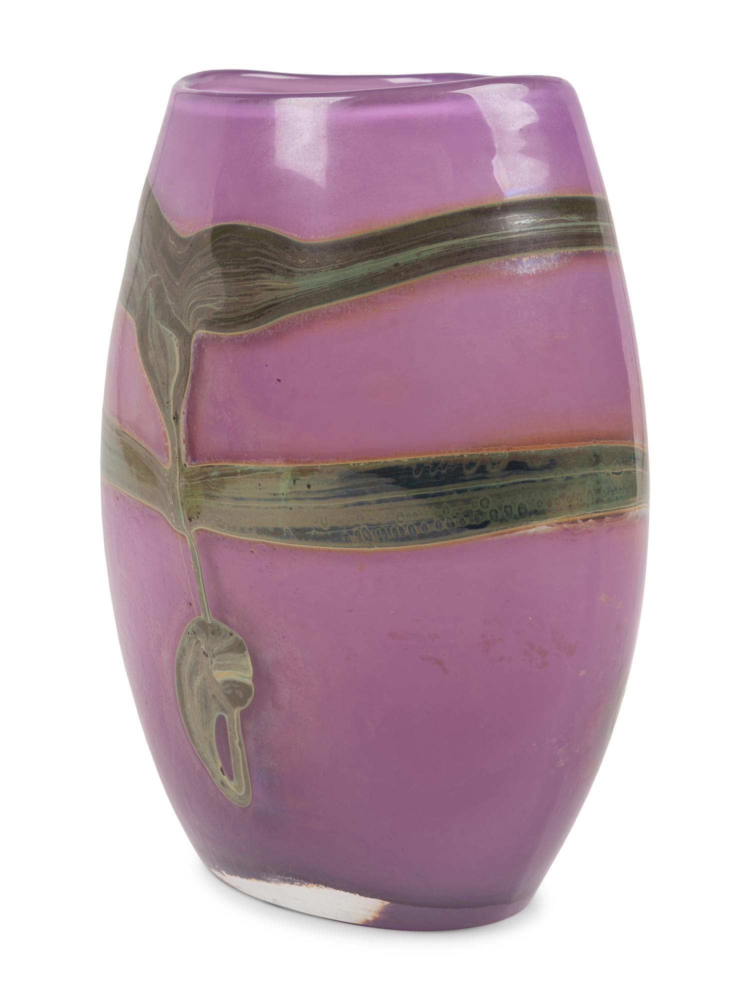 A Studio Glass Vase Attributed to Samuel Herman for Val St. Lambert