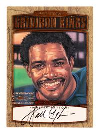 A Complete Set of Five Signed 1999 Donruss Gridiron Kings Football Cards (Payton, Starr, Unitas, Brown, Campbell),