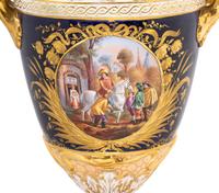 A Continental Porcelain Lidded Vase