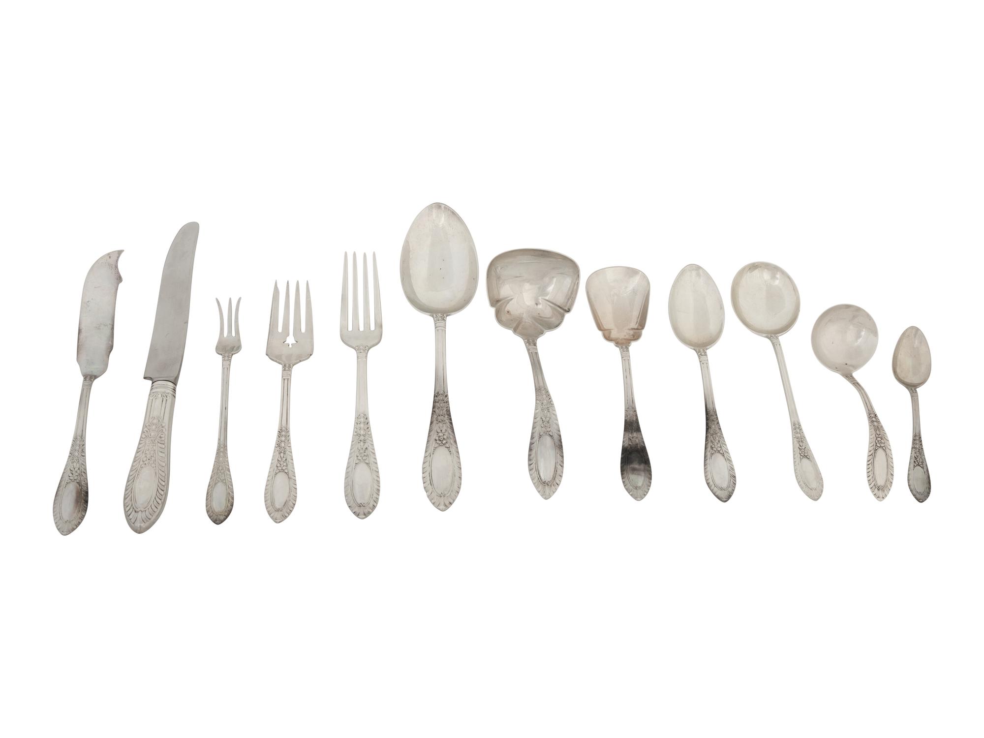 An American Silver Partial Flatware Service