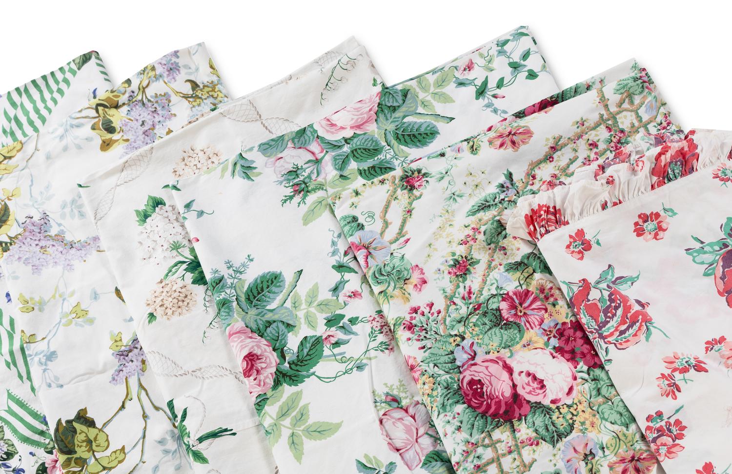 A Group of Floral Printed Cotton Tablecloths