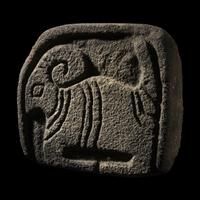 A South Arabian Stone Plaque of a Ram with Inscription