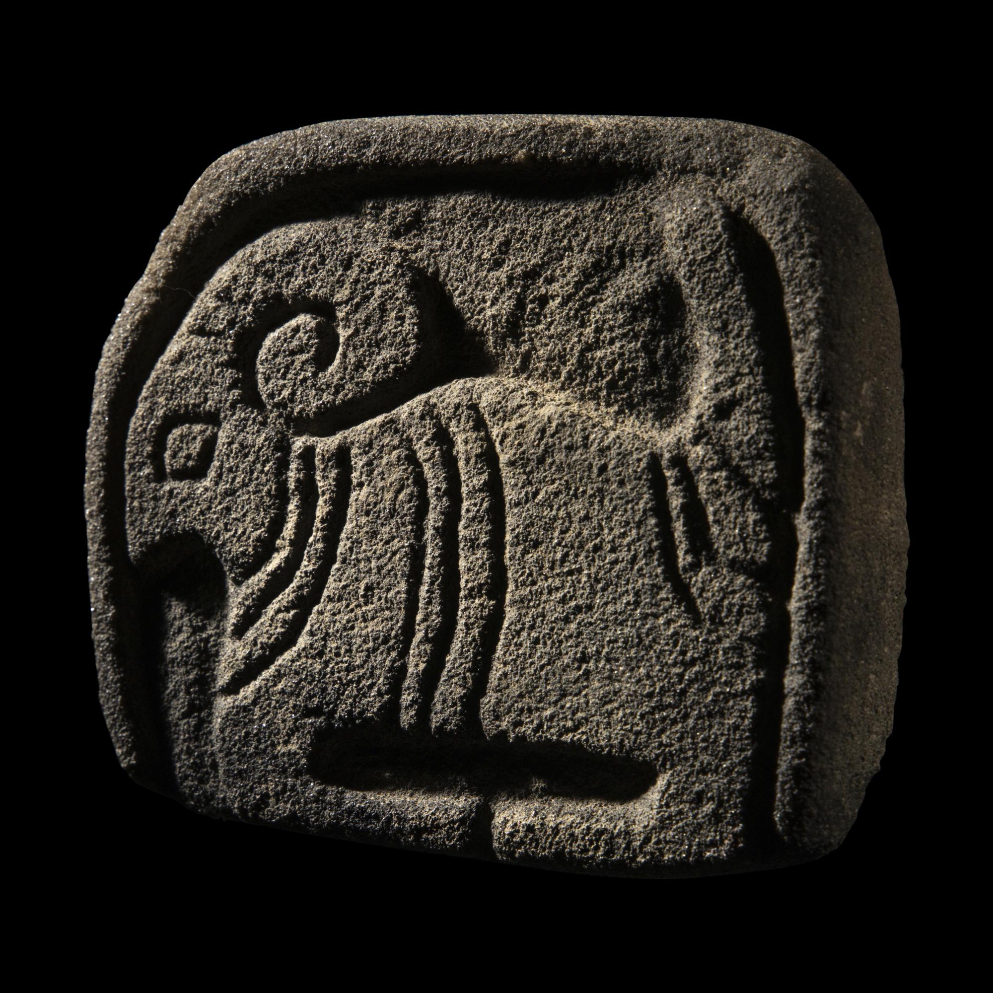 A South Arabian Stone Plaque of a Ram with Inscription
