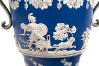A Large Wedgwood Jasperware Tulip Vase and Cover