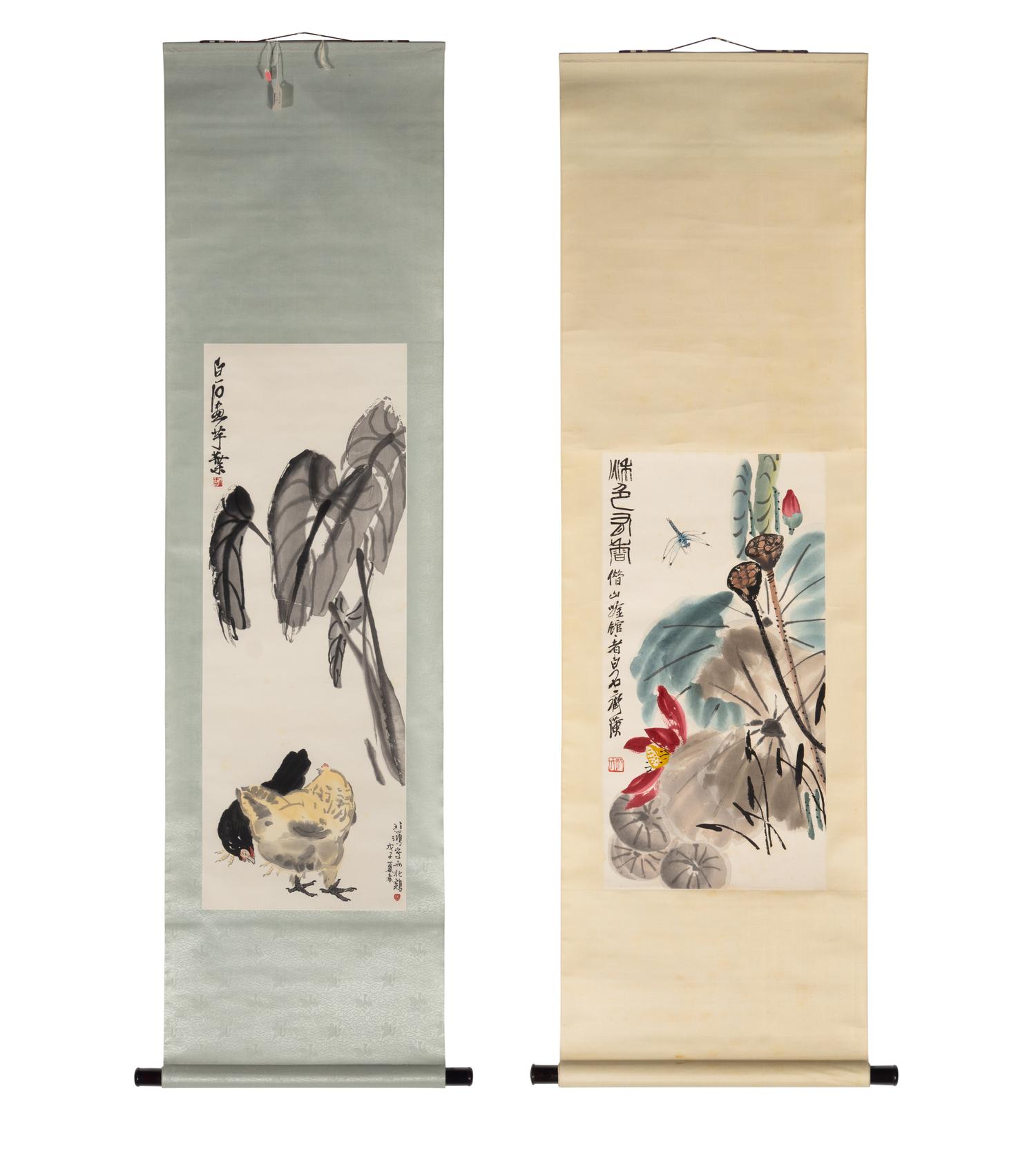 Two Chinese Woodblock Prints