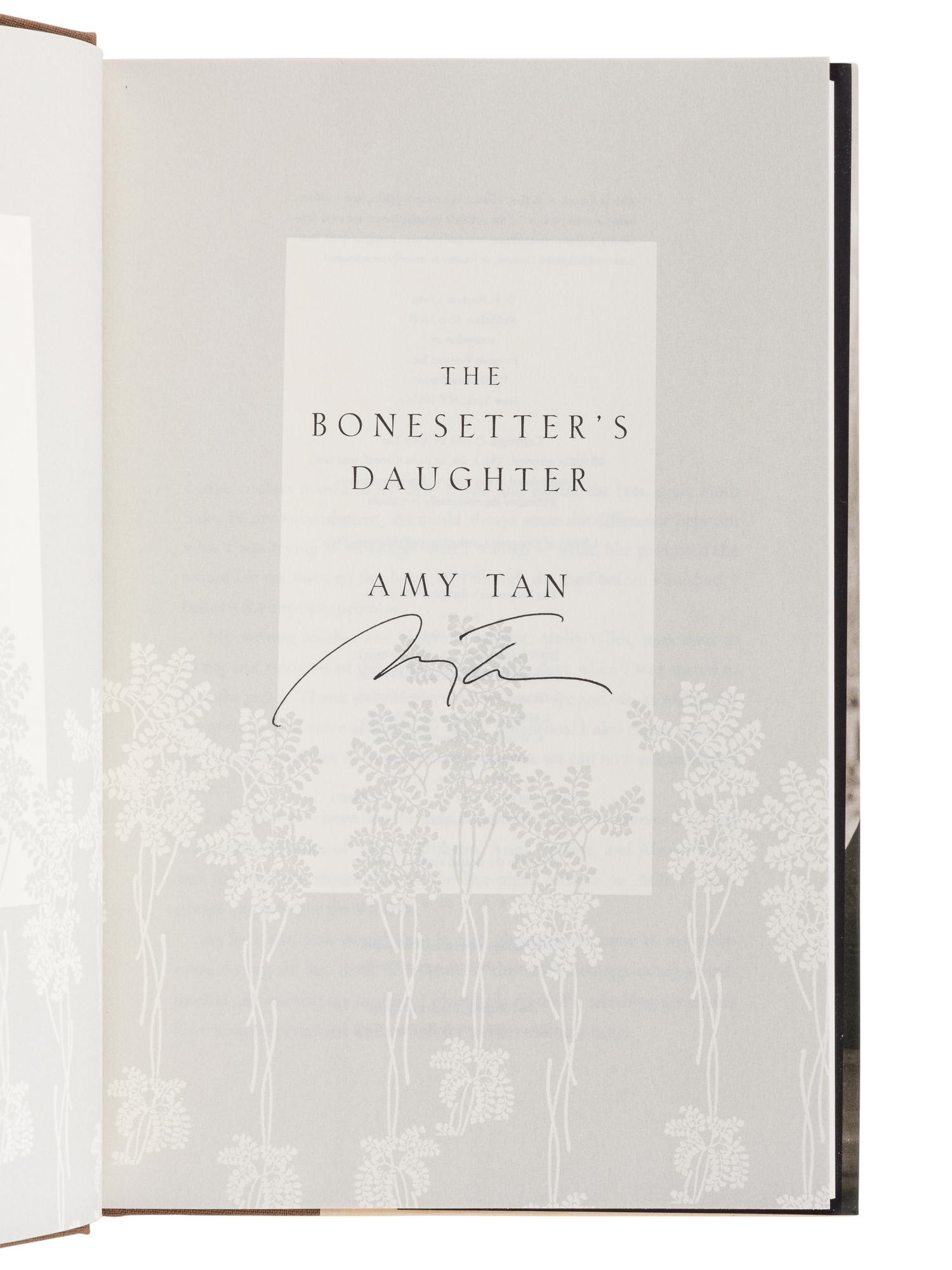 TAN, Amy (b. 1952). A group of 5 SIGNED OR INSCRIBED works by Tan, comprising:
