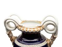 A Meissen Porcelain Snake-Handled Urn