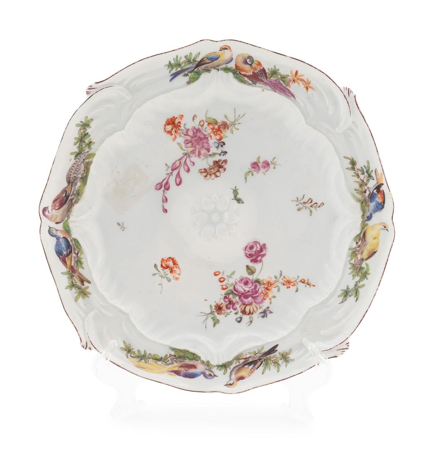 A Large Chelsea Porcelain Plate — C. 1760