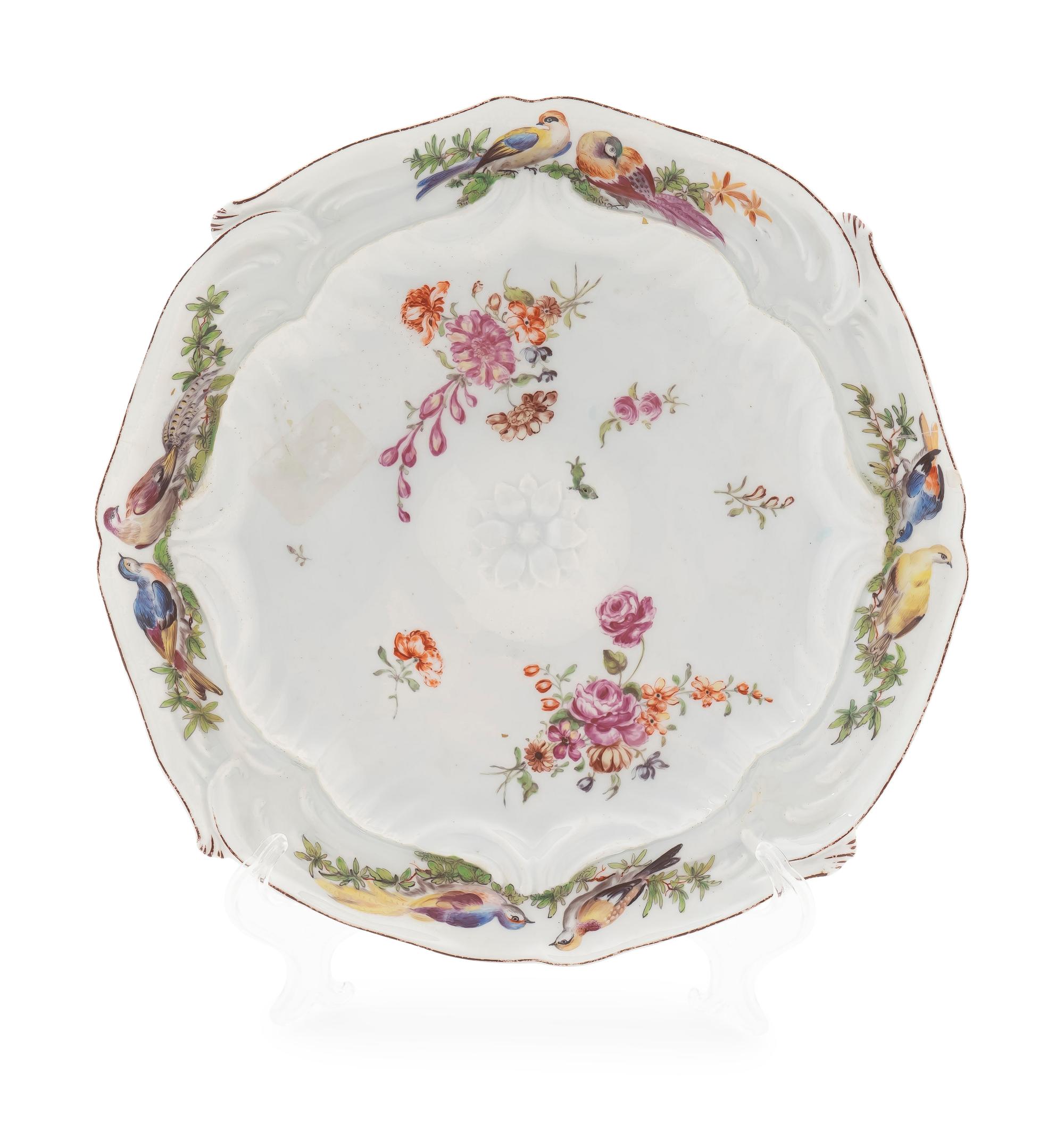 A Large Chelsea Porcelain Plate — C. 1760
