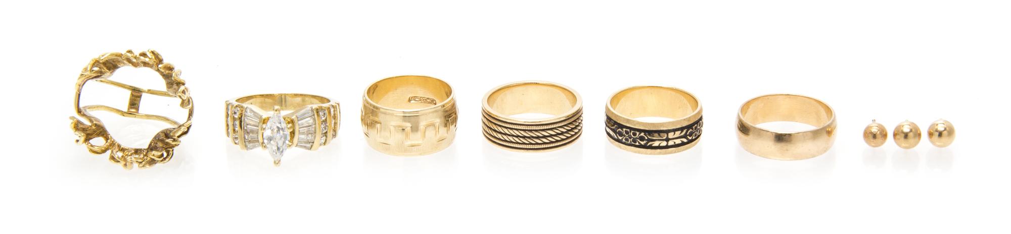 A Collection of Yellow Gold Jewelry, 23.80 dwts.