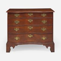 A Chippendale reverse serpentine carved maple and birch chest of drawers New England, circa 1785