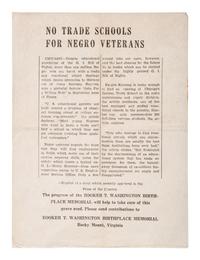 [AFRICAN AMERICANA]. Ephemera associated with WWII-era "Military Jim Crow," comprising: