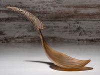 Northwest Coast Horn Spoon, with Totemic Handle