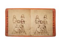 [NATIVE AMERICANS]. BUEHMAN & HARTWELL, photographers. A group of 2 stereoviews of Apache Indians. Tucson, AZ: 1880s.