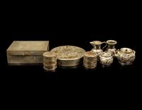 Eight Chinese Pewter Wares