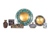 Seven Chinese and Japanese Cloisonné Enamel Wares