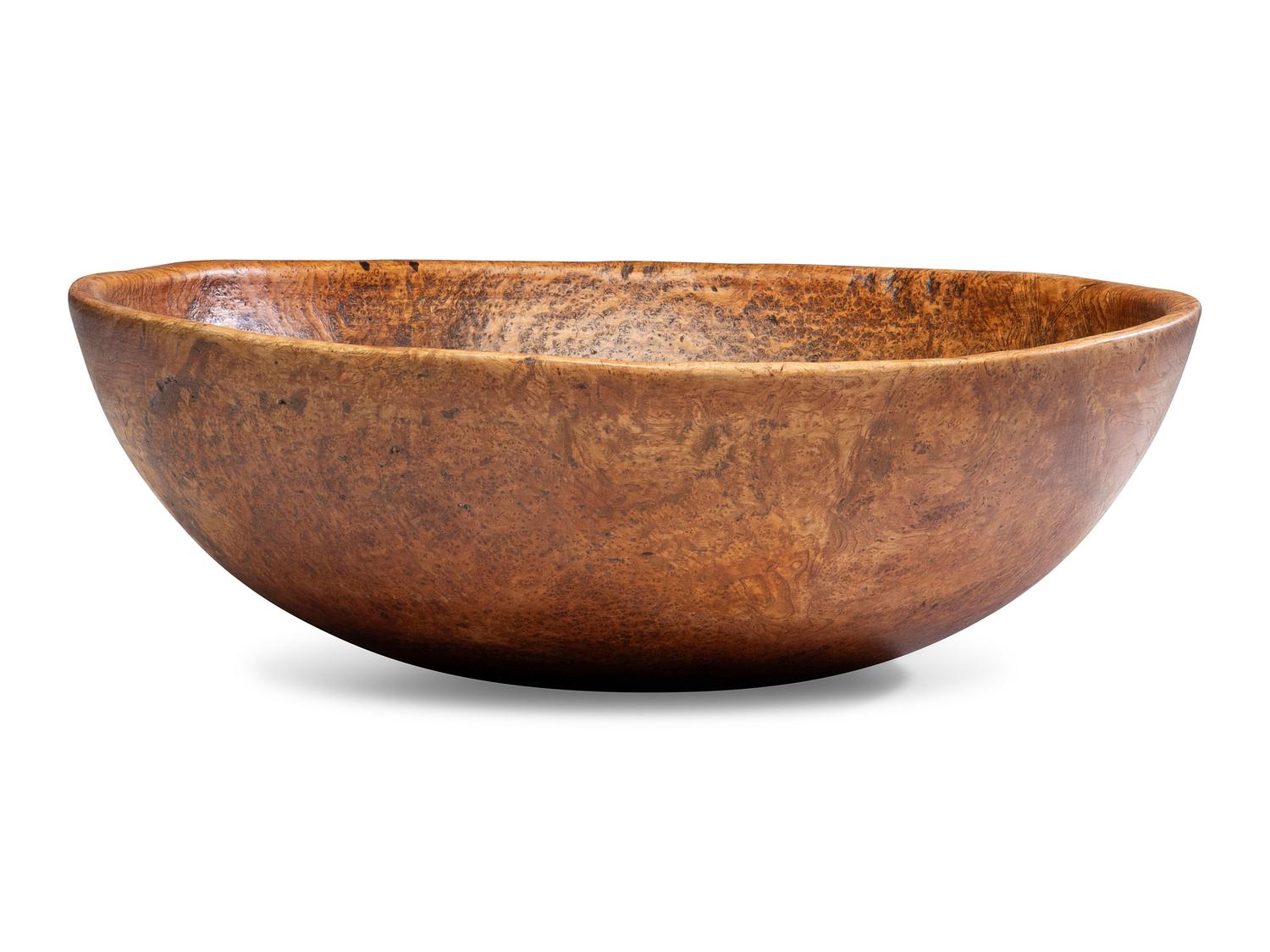 A Large Burl Maple or Ash Bowl