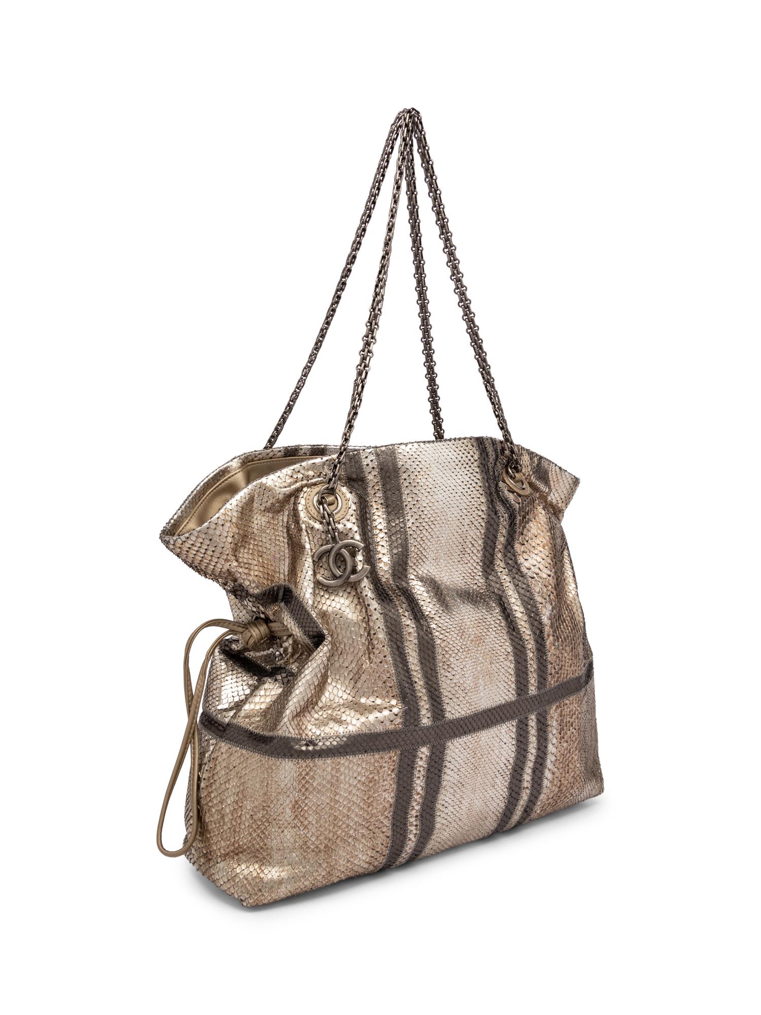Chanel Metallic Python Shoulder Tote, 2012