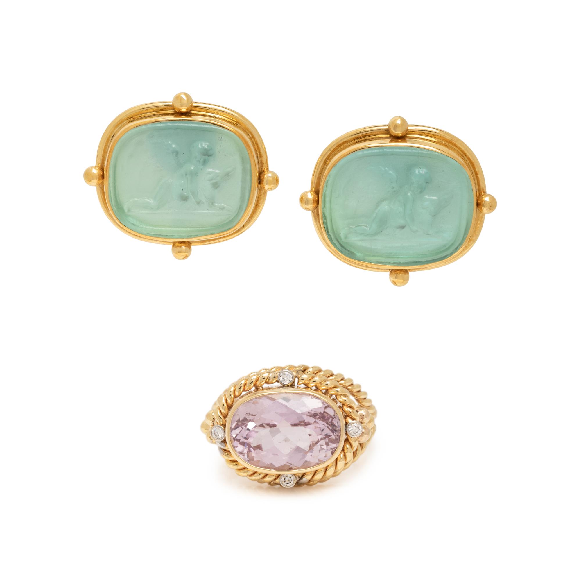 MAZ, COLLECTION OF YELLOW GOLD AND GEMSTONE JEWELRY