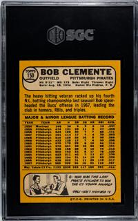 A 1968 Topps Roberto Clemente Baseball Card No. 150 (SGC 7 NRMT)