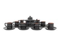 17 Chinese Glazed Yixing Zisha Pottery Tea Set