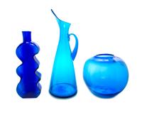 Three Blenko Glass Articles Height of tallest 19 inches. — 20TH CENTURY