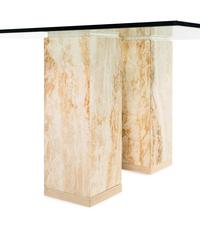 A Contemporary Marble and Glass Console Table