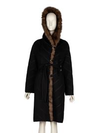 J. Mendel, Barguzine Sable-Trimmed Coat