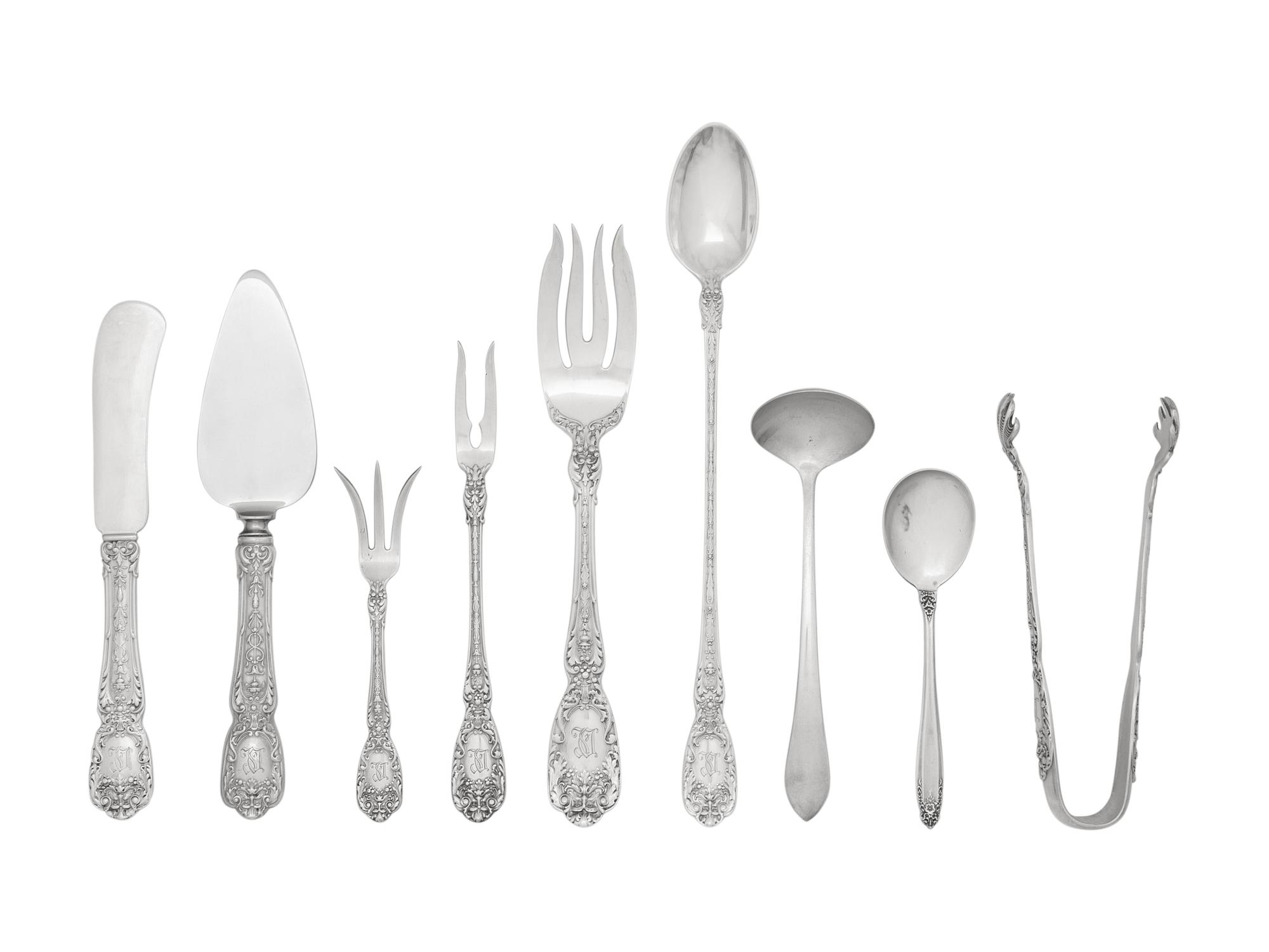 An American Silver Flatware Service