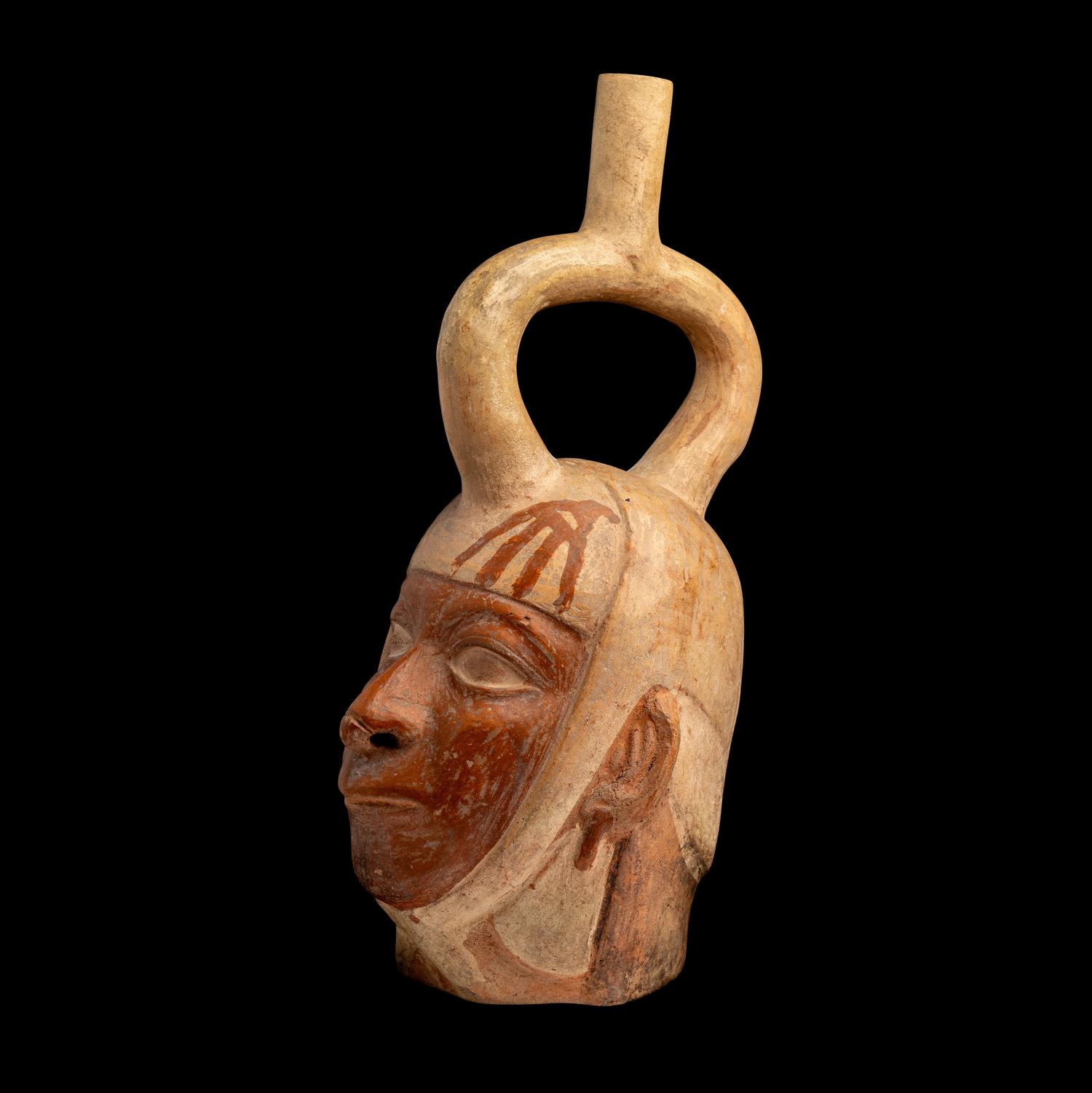A Moche Stirrup Vessel in the Form of a Warrior