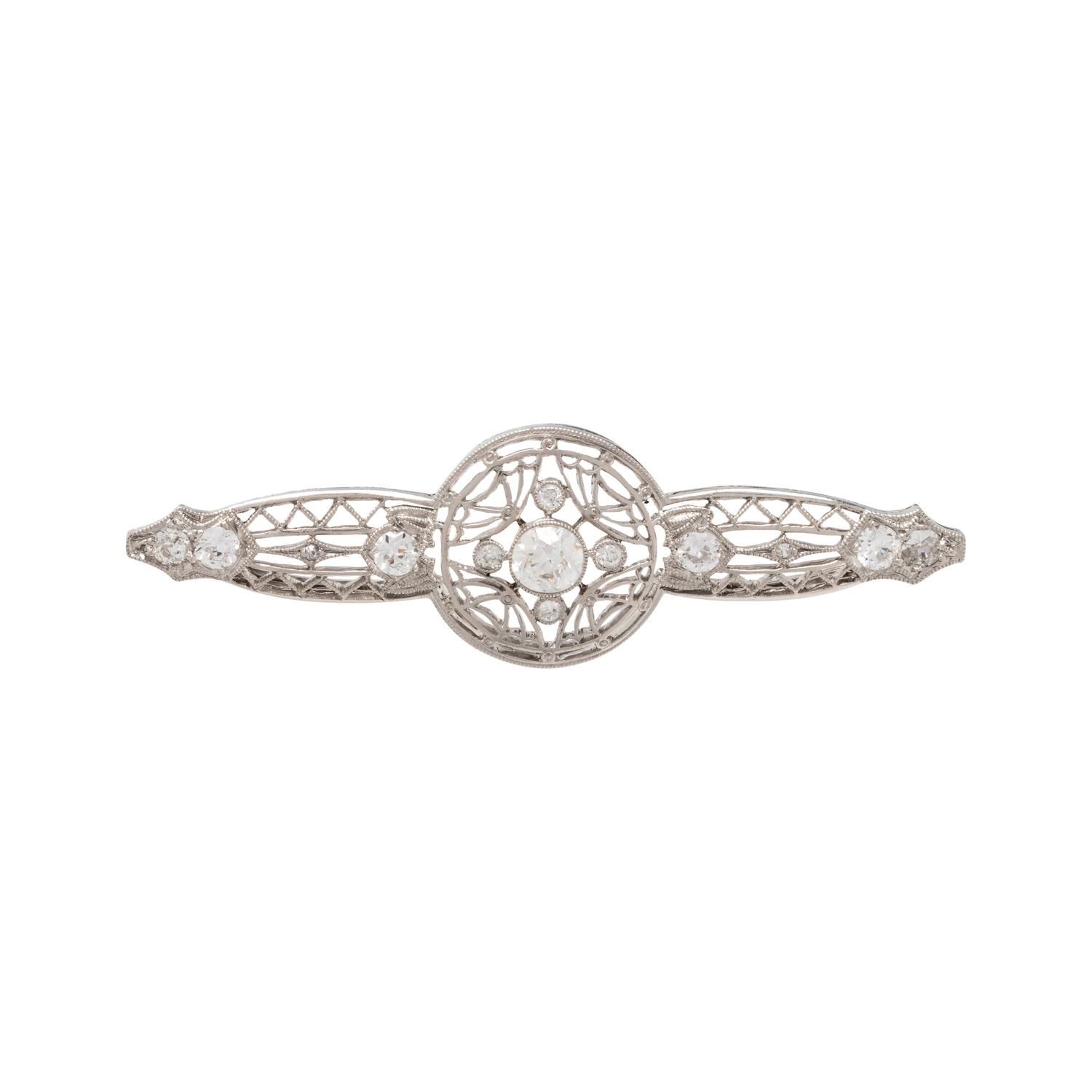 ANTIQUE, DIAMOND BROOCH