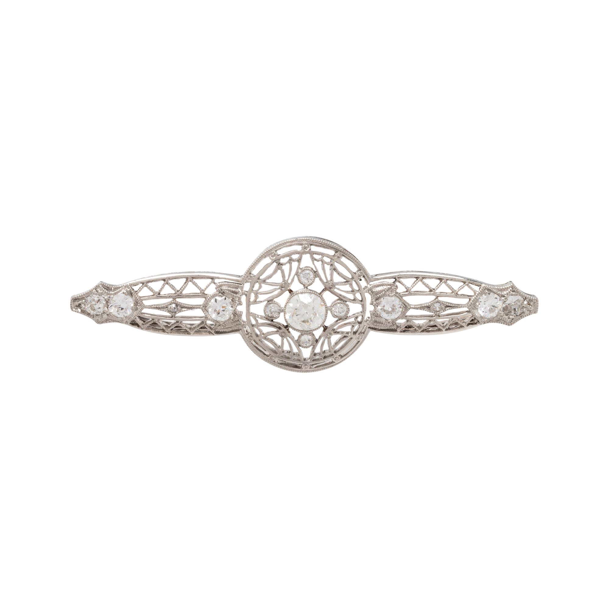 ANTIQUE, DIAMOND BROOCH