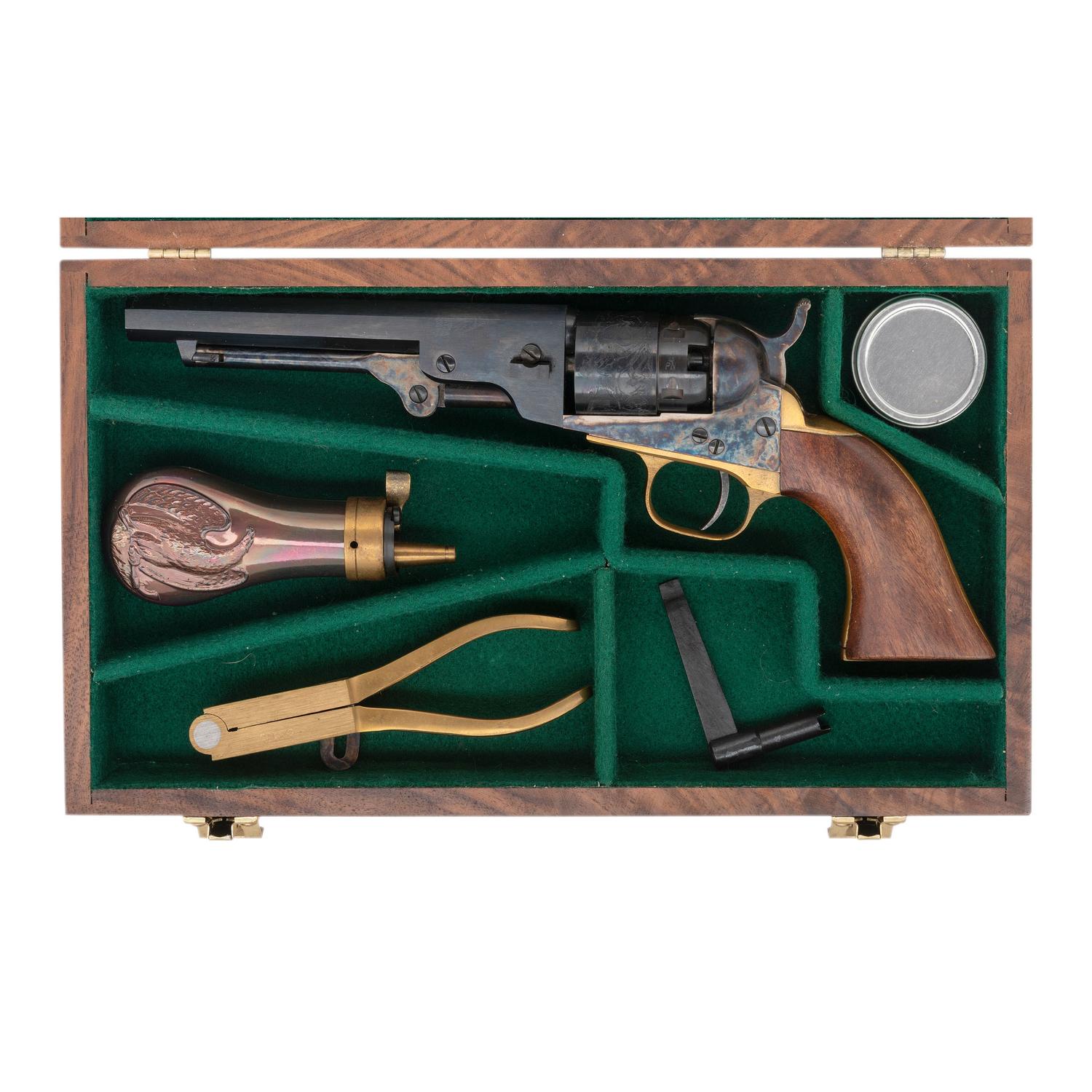 Cased Replica Colt 1862 Pocket Navy Percussion Revolver with Accessories by ASM