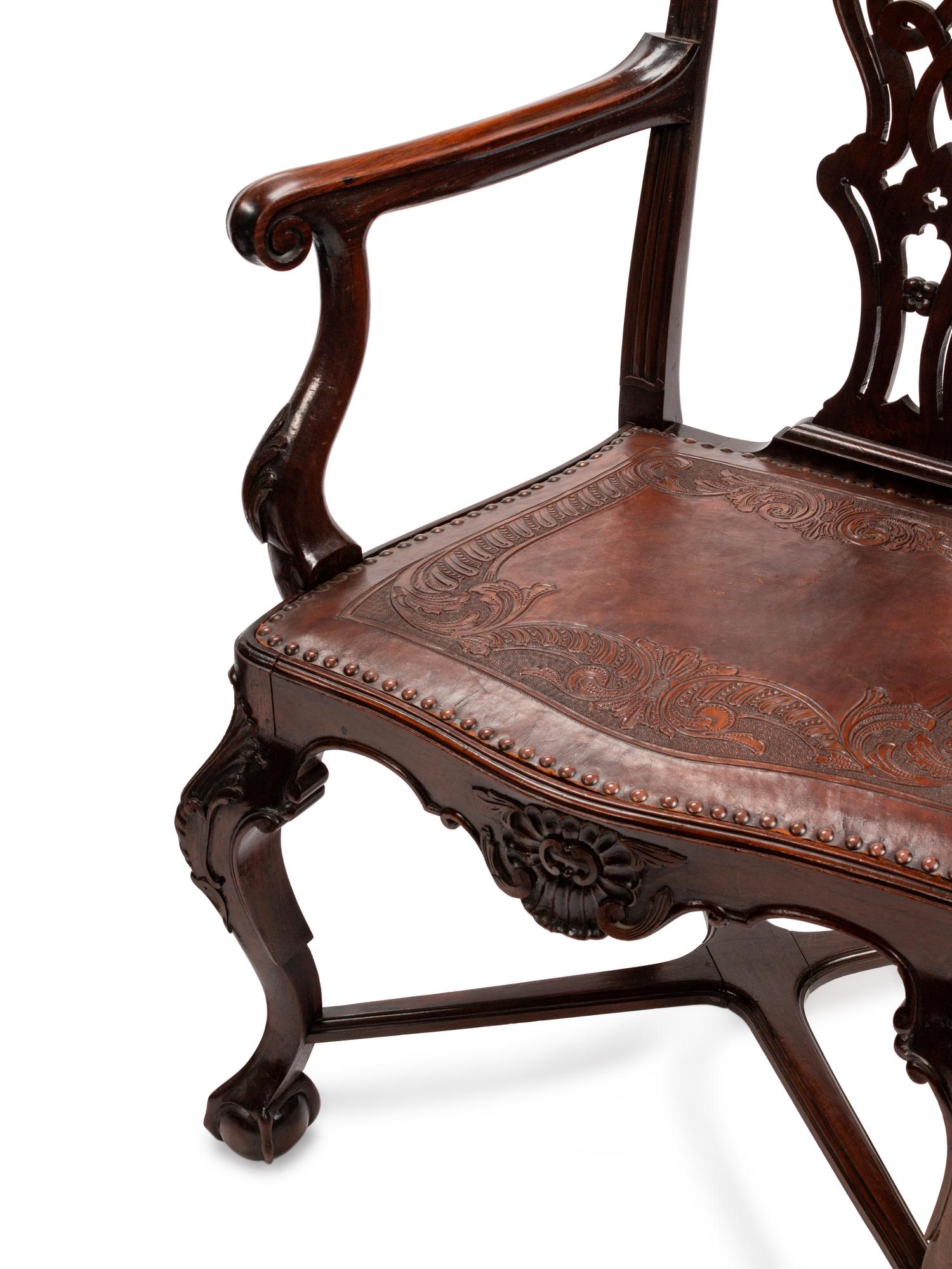 A Set of Eight Portuguese Rococo Style Armchairs — 19TH CENTURY