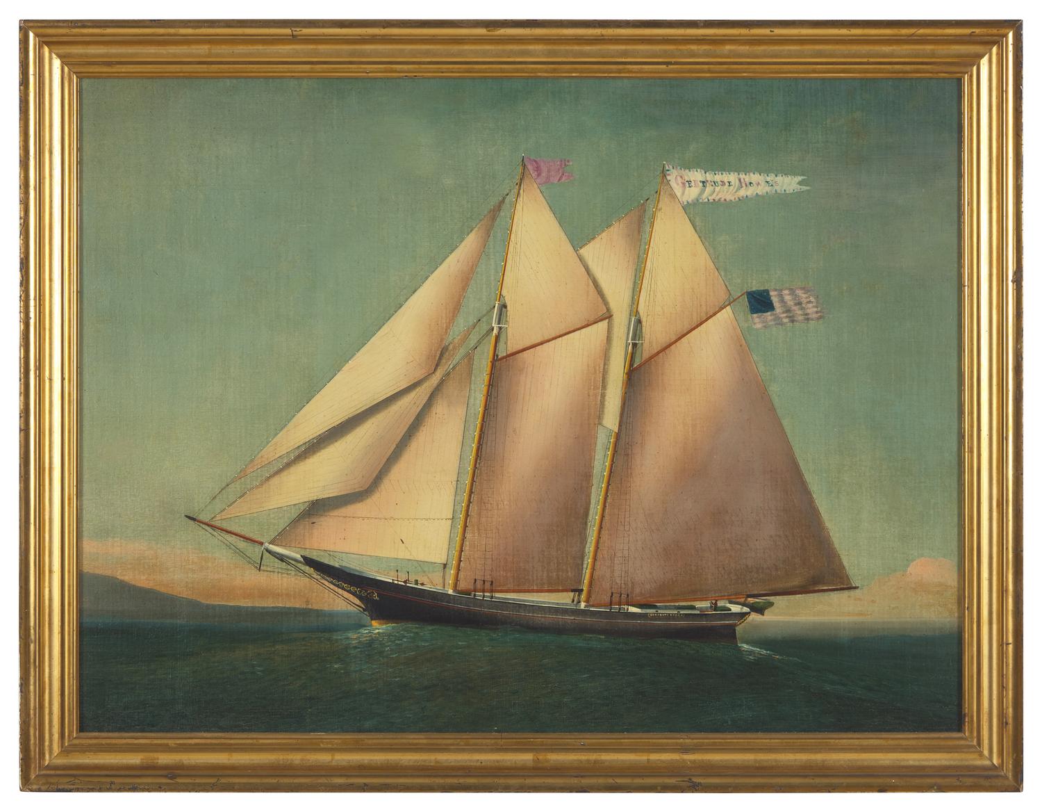 American School 19th Century, A Portrait of the Ship "Gertrude Hawes"