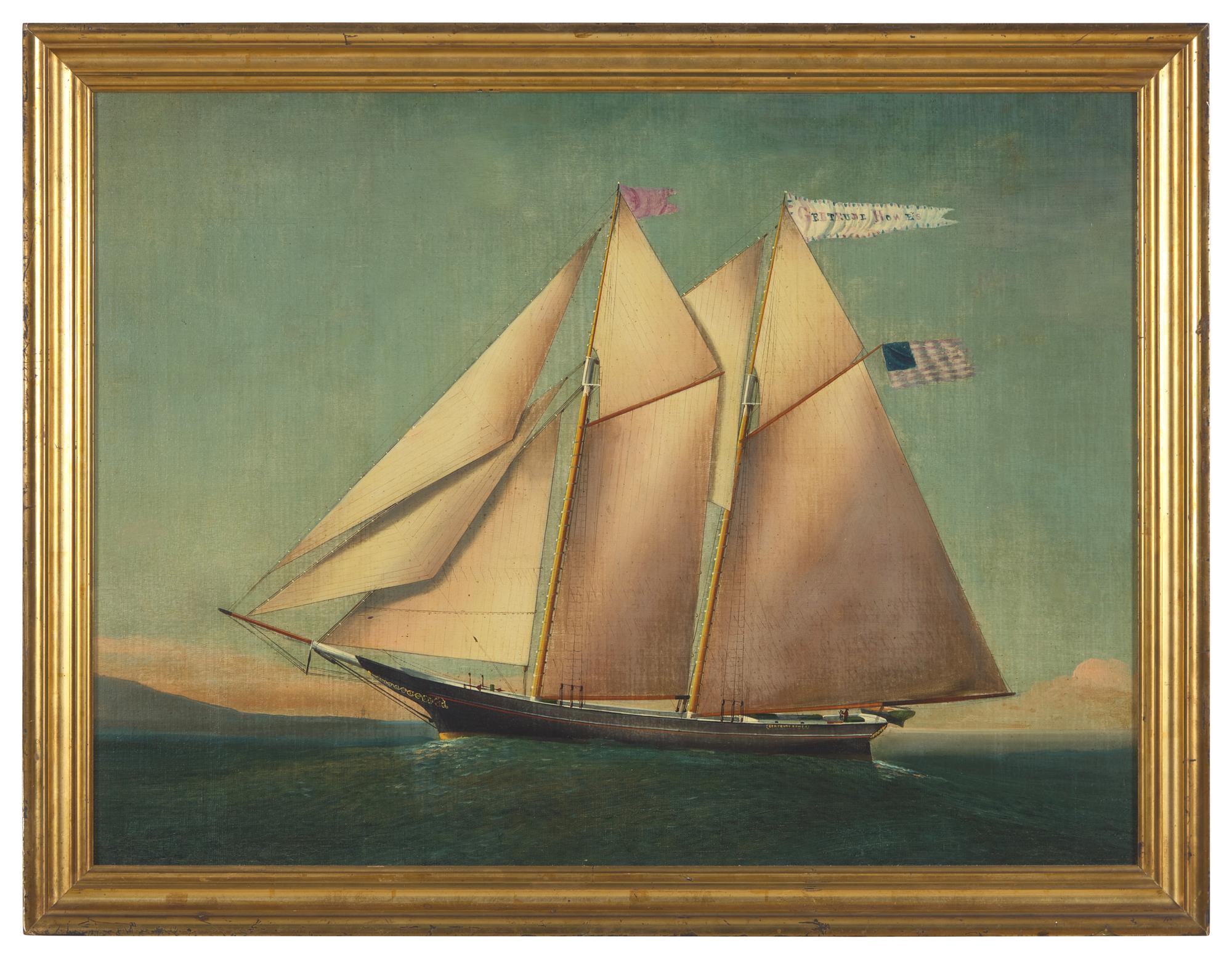 American School 19th Century, A Portrait of the Ship "Gertrude Hawes"
