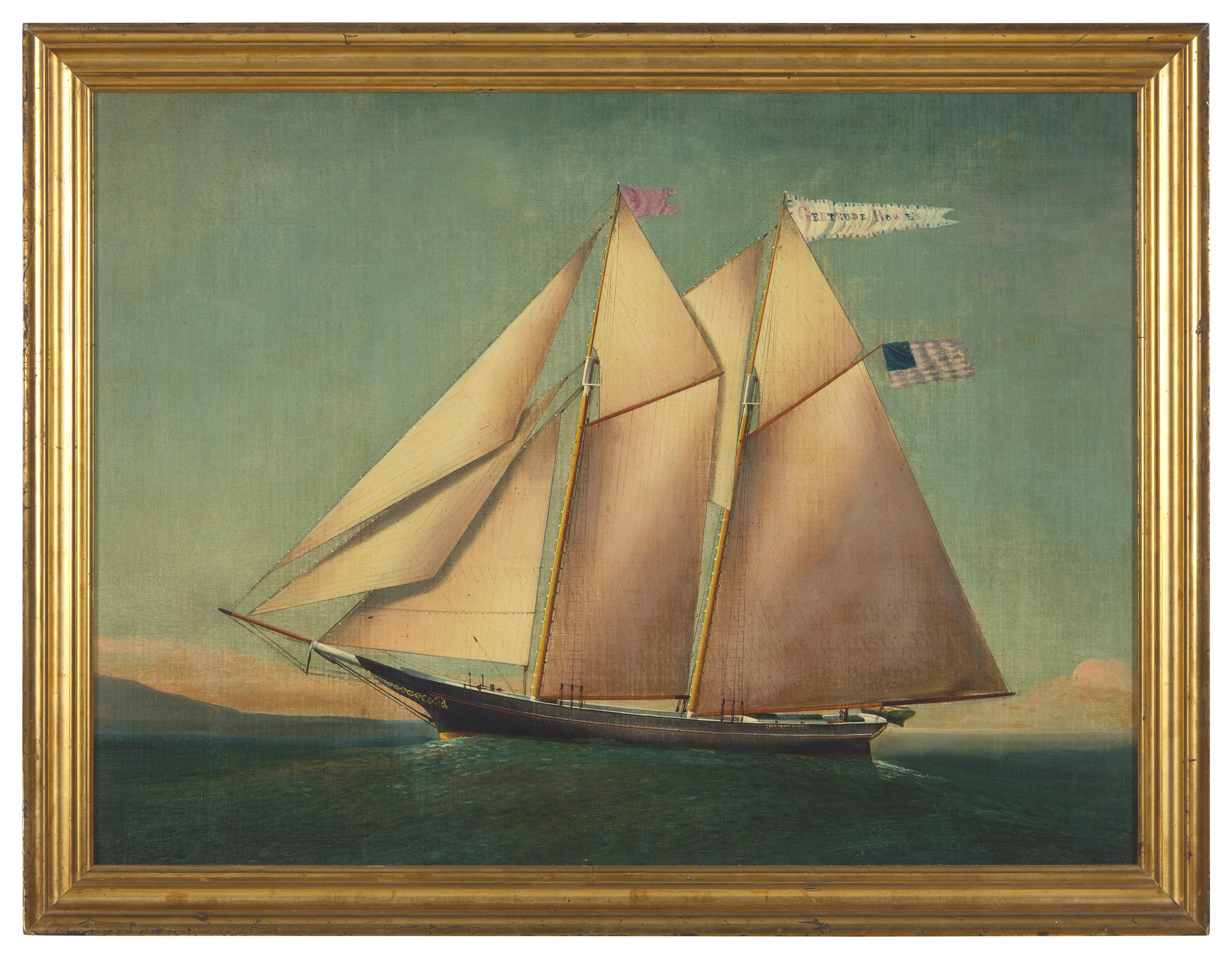 American School 19th Century, A Portrait of the Ship "Gertrude Hawes"