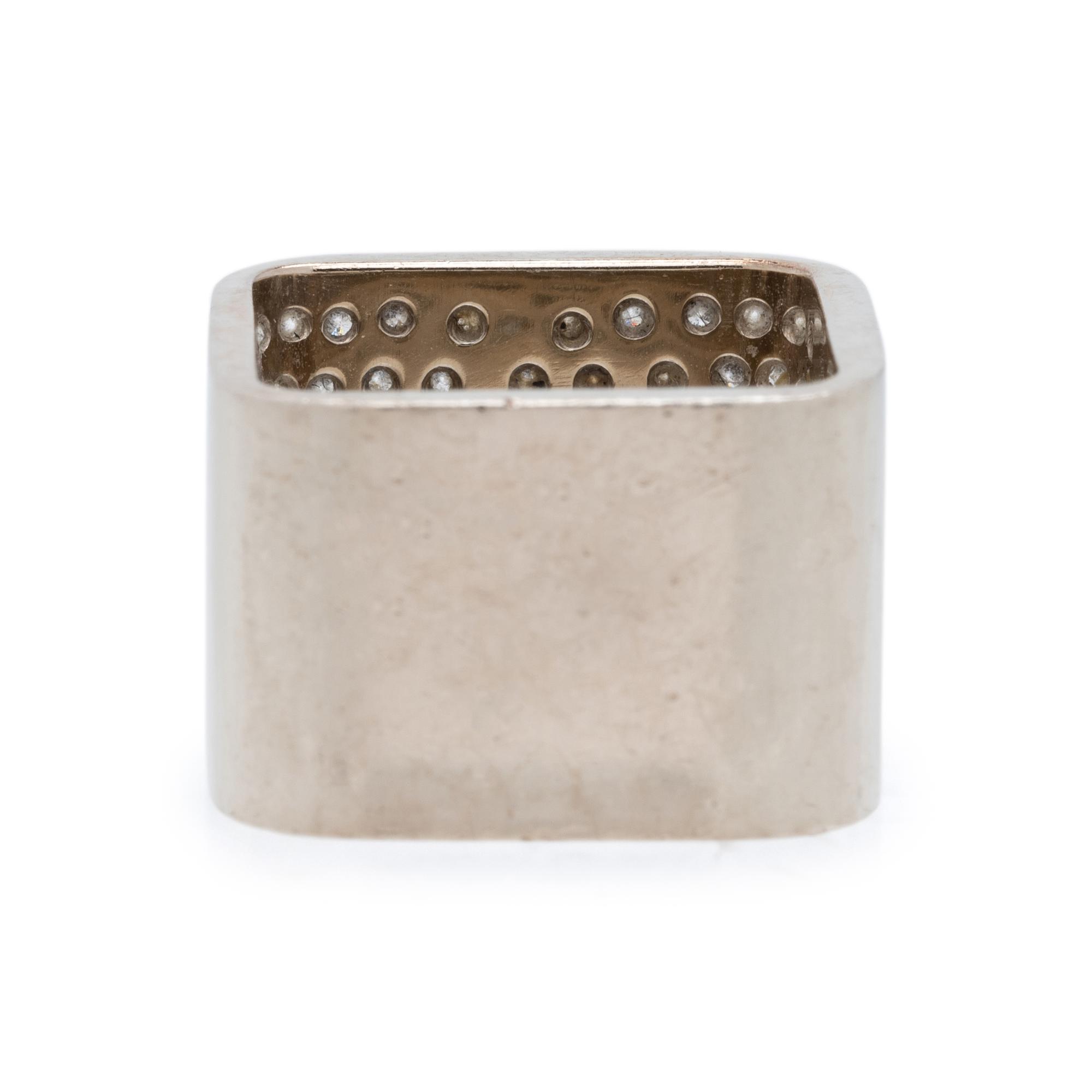 GABRIEL OFIESH, WHITE GOLD AND DIAMOND BAND